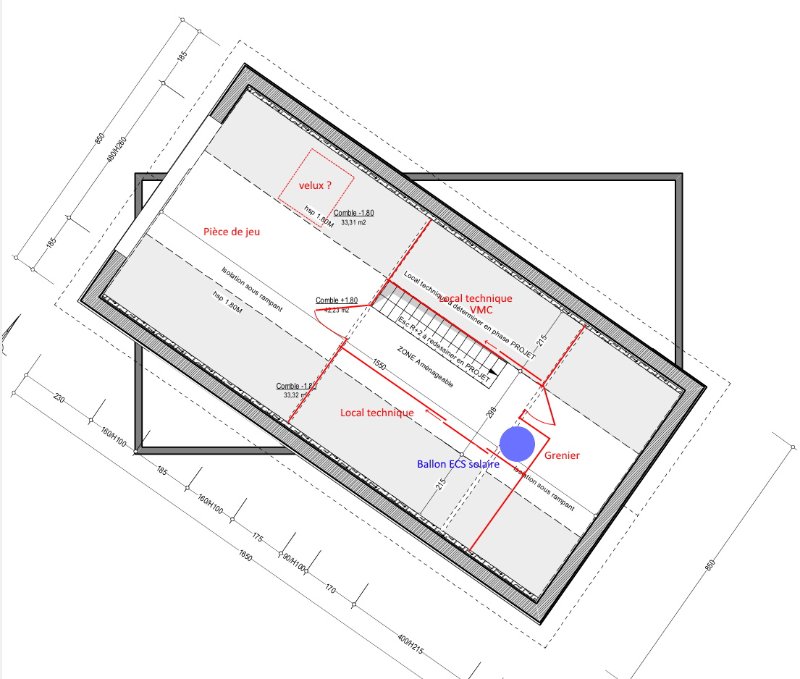 Plan provisoire des combles