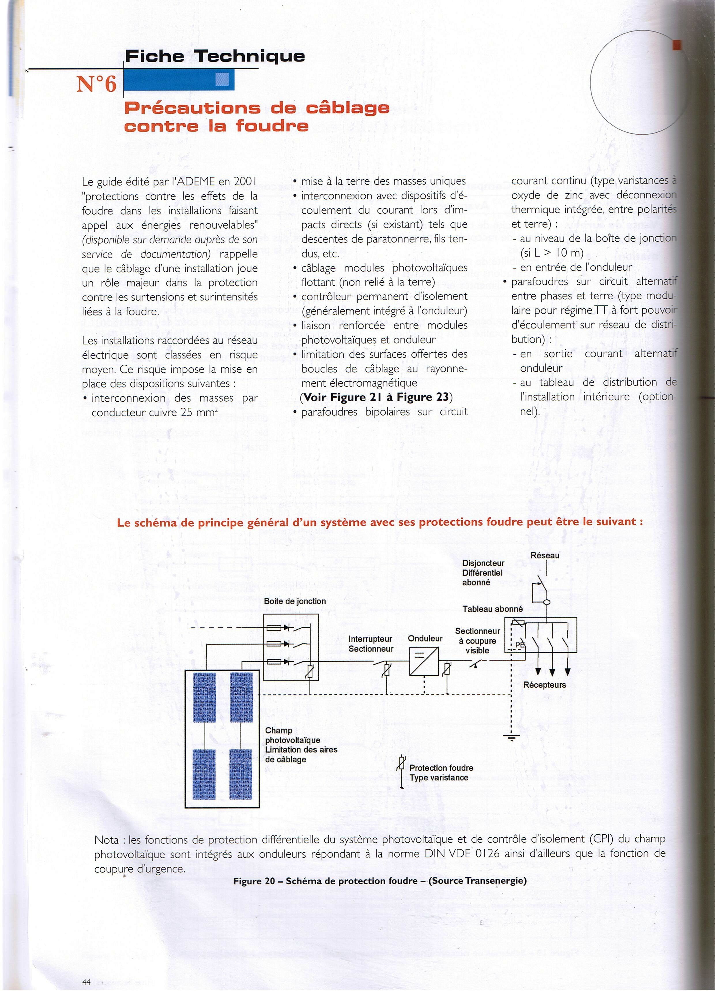 Extrait de &amp;quot;système photovoltaïques raccordes au réseau&amp;quot;<br />publier par ADEME