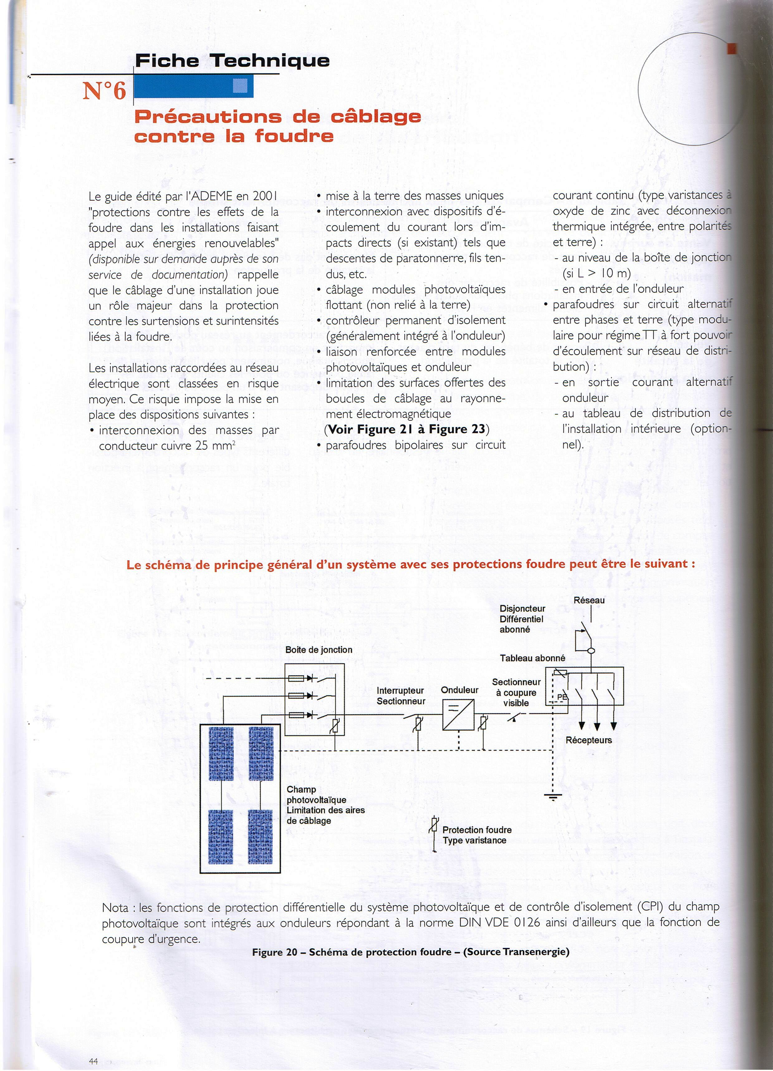 Extrait de &amp;quot;système photovoltaïques raccordes au réseau&amp;quot;<br />publier par ADEME