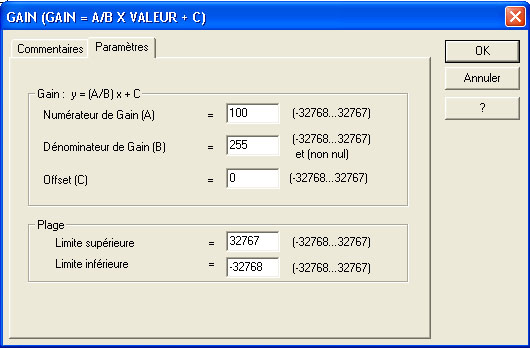 Bloc gain MII